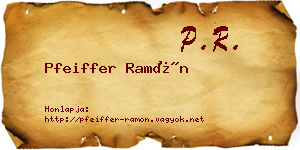 Pfeiffer Ramón névjegykártya